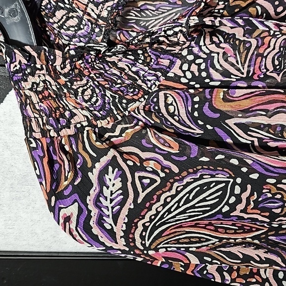 Sanctuary Royal Paisley Colorful‎ Blouse Size Medium NWT - Picture 5 of 10